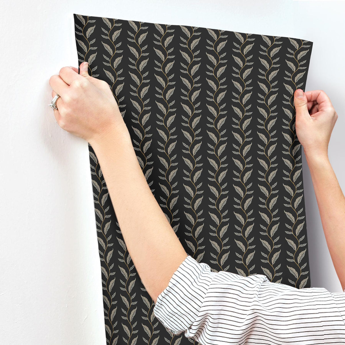 Rifle Paper Co. Seagrass Black Wallpaper