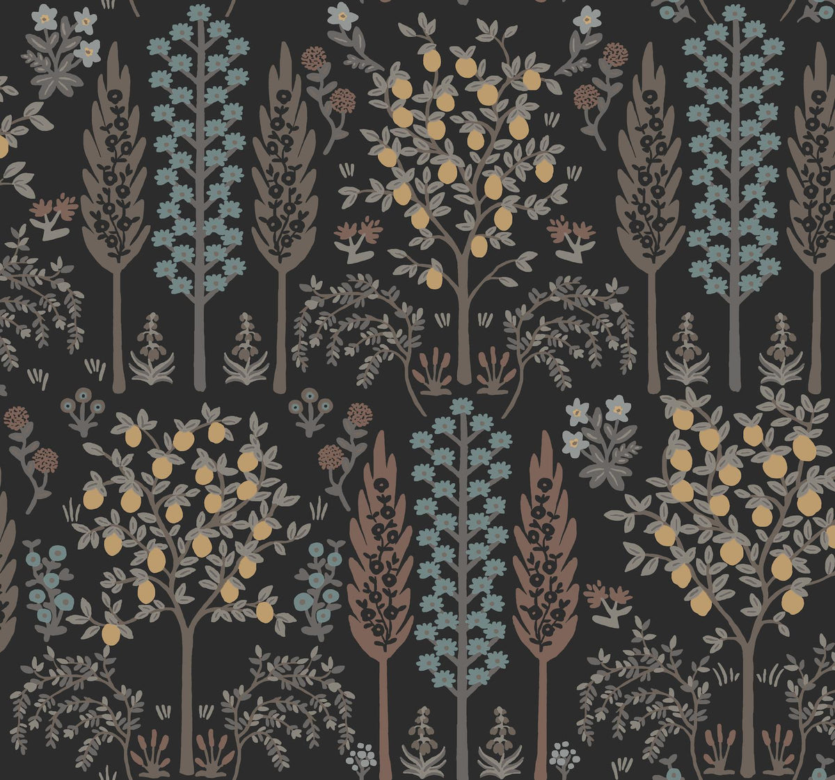 Rifle Paper Co. Fenna Black Wallpaper