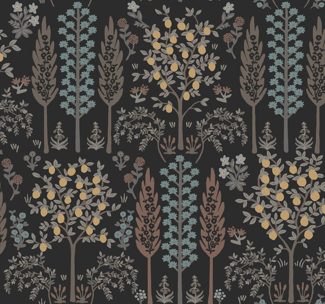 Rifle Paper Co. Fenna Black Wallpaper