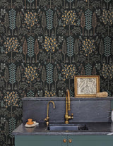 Rifle Paper Co. Fenna Black Wallpaper