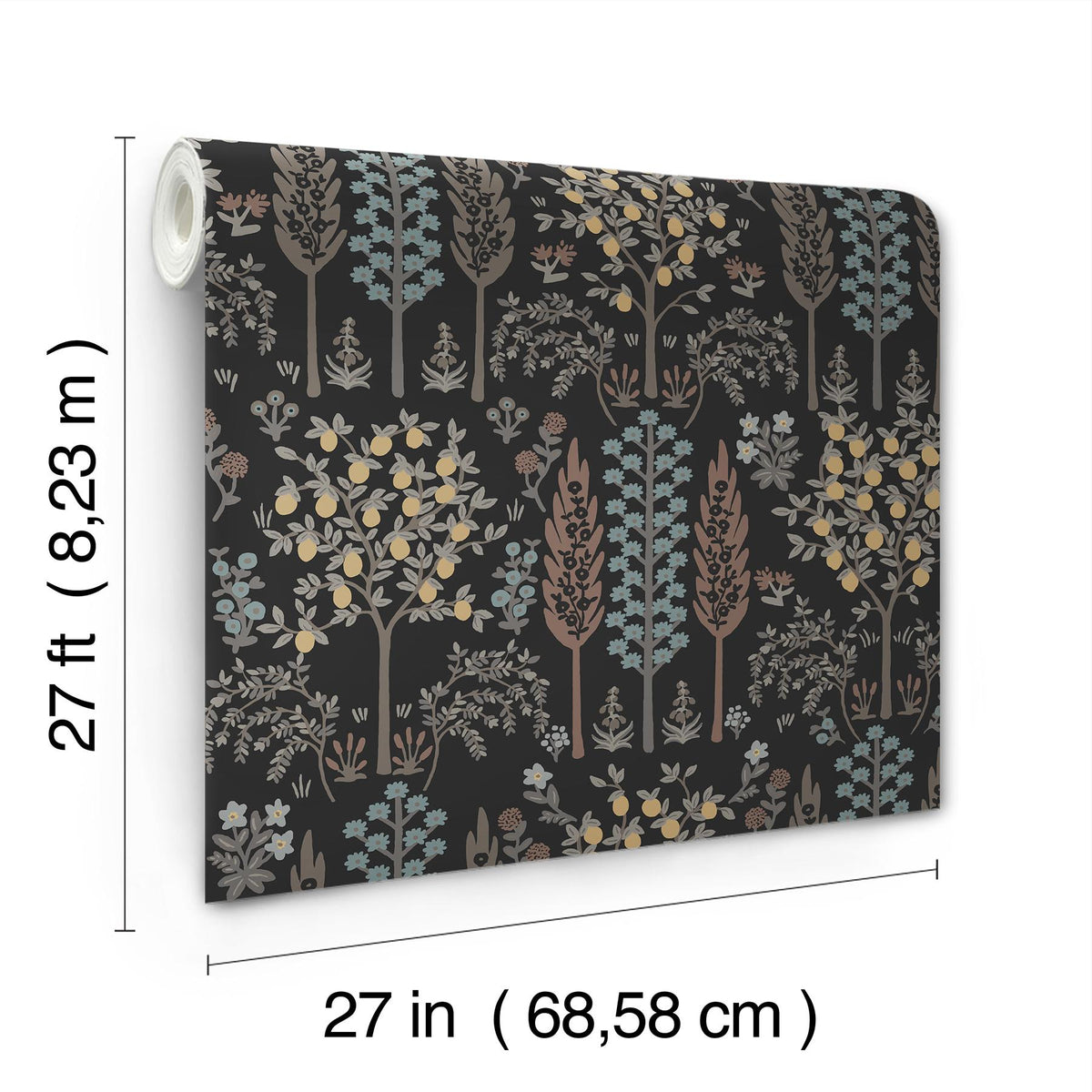 Rifle Paper Co. Fenna Black Wallpaper