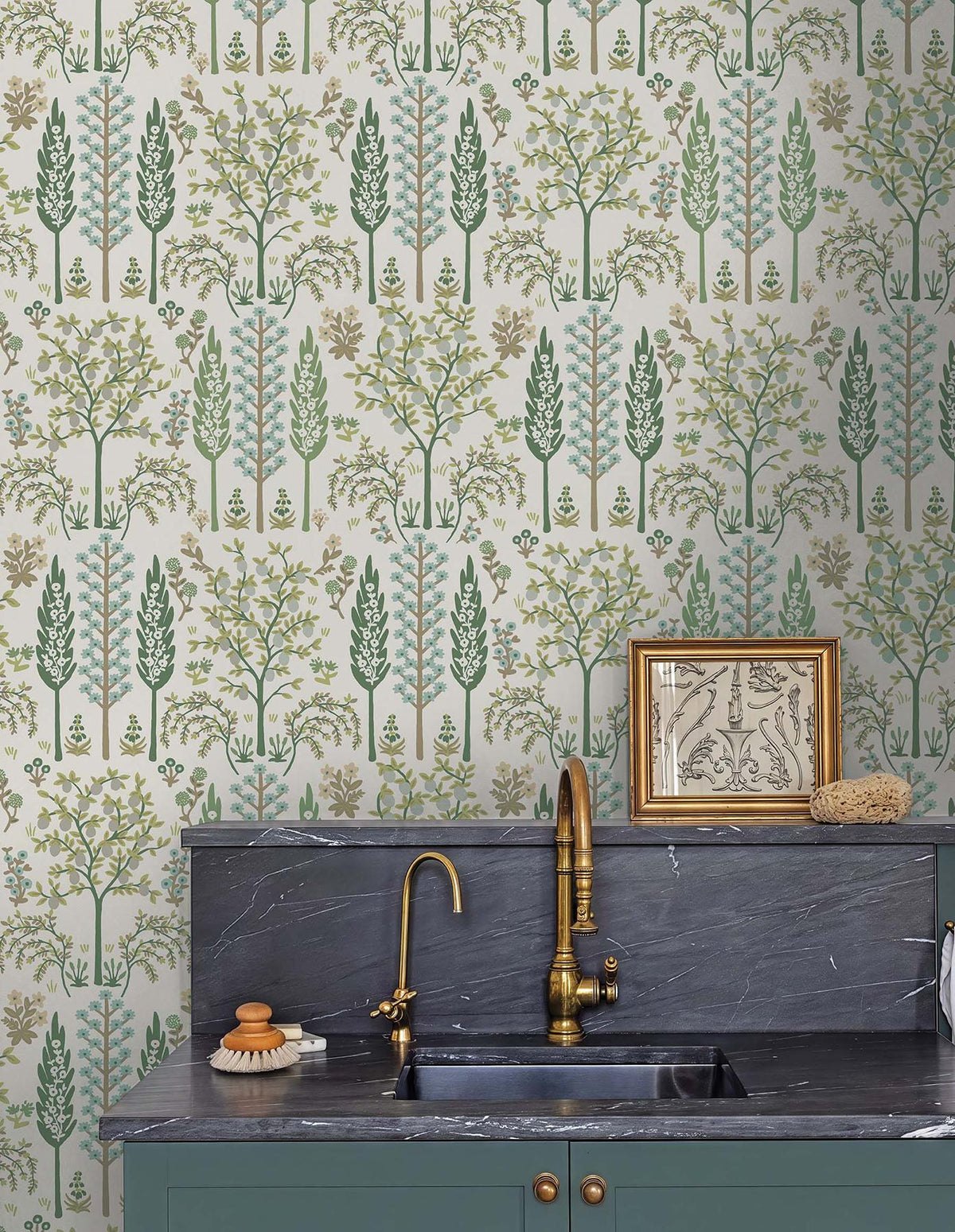 Rifle Paper Co. Fenna Green Wallpaper