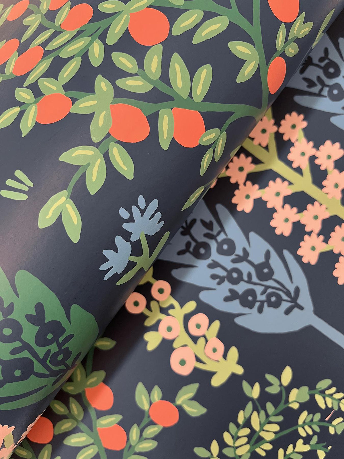Rifle Paper Co. Fenna Navy Multi Wallpaper