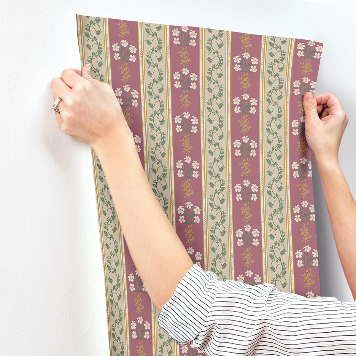 Rifle Paper Co. Portico Burgundy Wallpaper