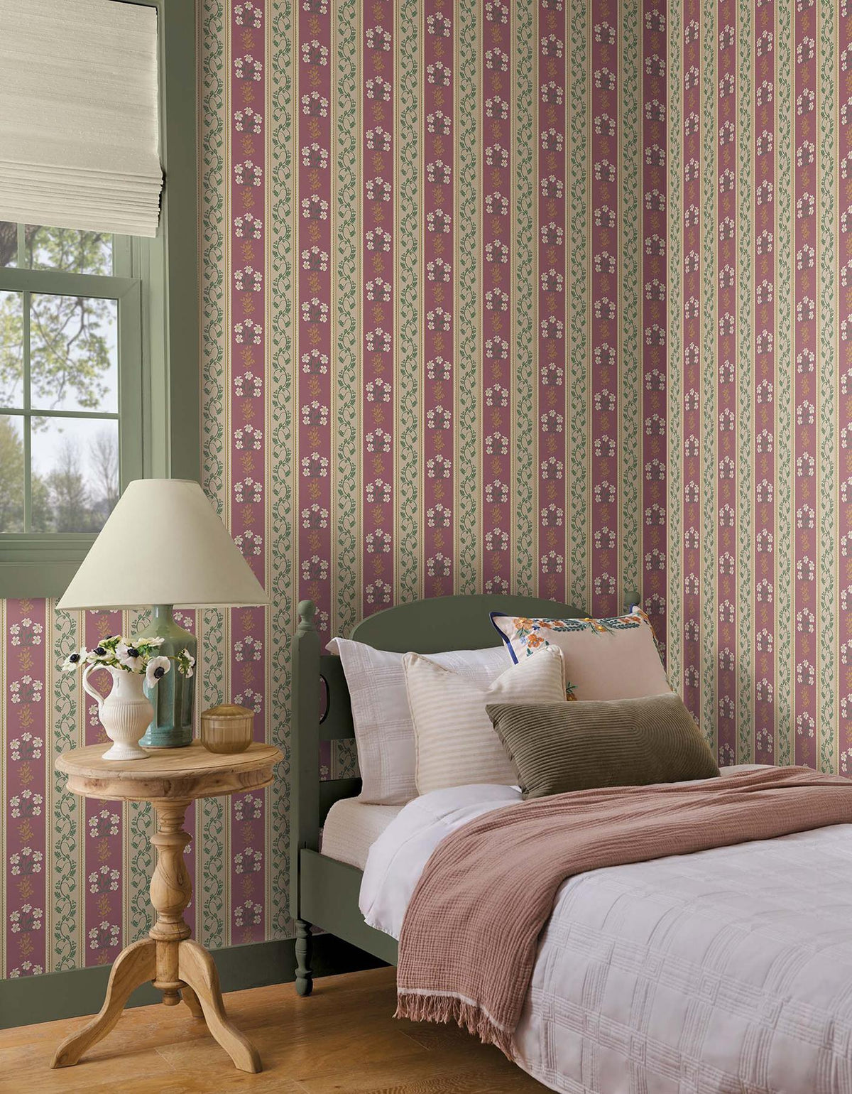 Rifle Paper Co. Portico Burgundy Wallpaper