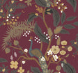 Rifle Paper Co. Peacock Burgundy Wallpaper