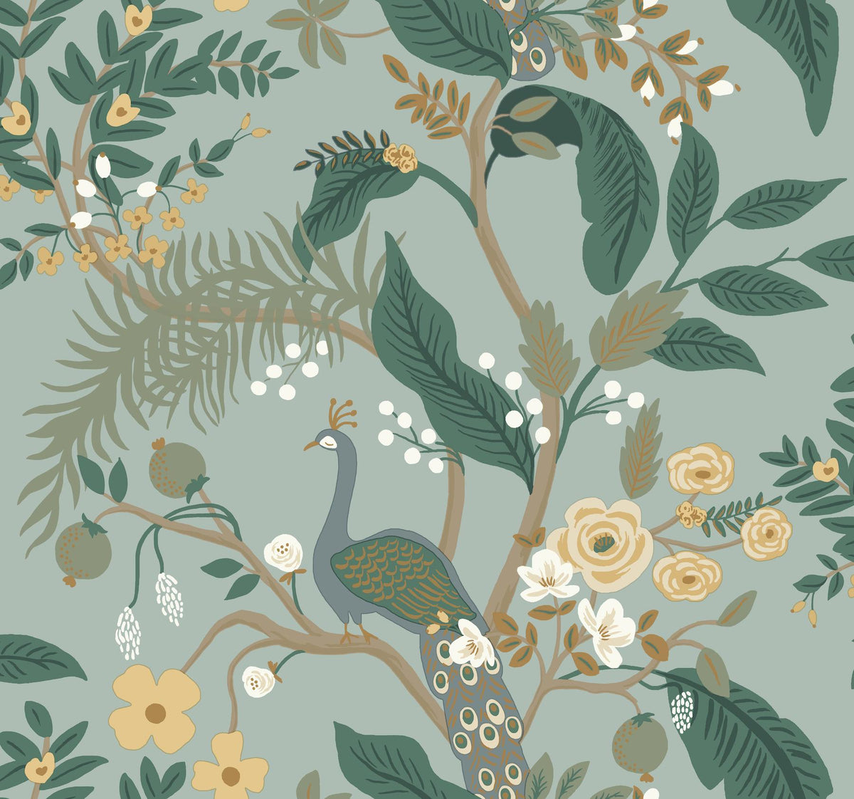 Rifle Paper Co. Peacock Slate Wallpaper