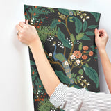 Rifle Paper Co. Peacock Charcoal Wallpaper