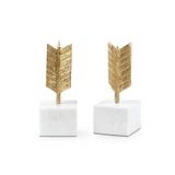 Villa & House Gold Leaf Arrow Bookends