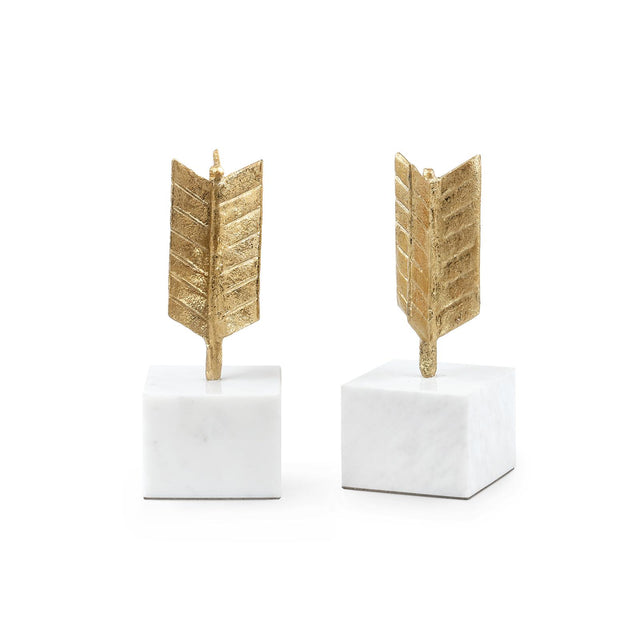 Villa & House Gold Leaf Arrow Bookends