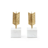 Villa & House Gold Leaf Arrow Bookends