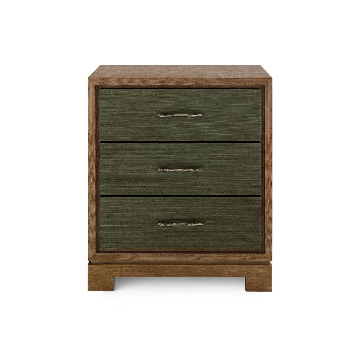 Villa & House Deep Olive Berkeley 3-Drawer Side Table