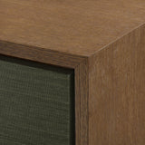 Villa & House Deep Olive Berkeley 3-Drawer Side Table