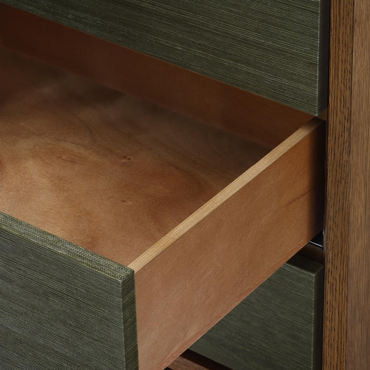 Villa & House Deep Olive Berkeley 3-Drawer Side Table