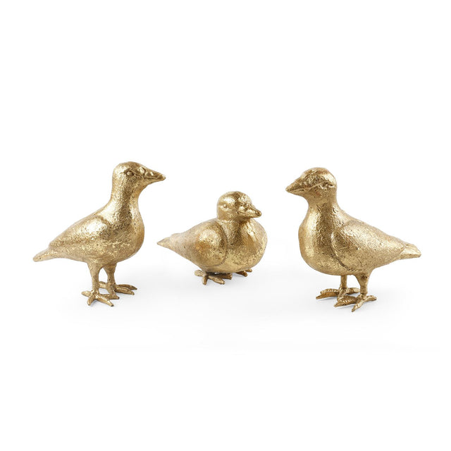 Villa & House Gold Leaf Doves Statue Set of 3