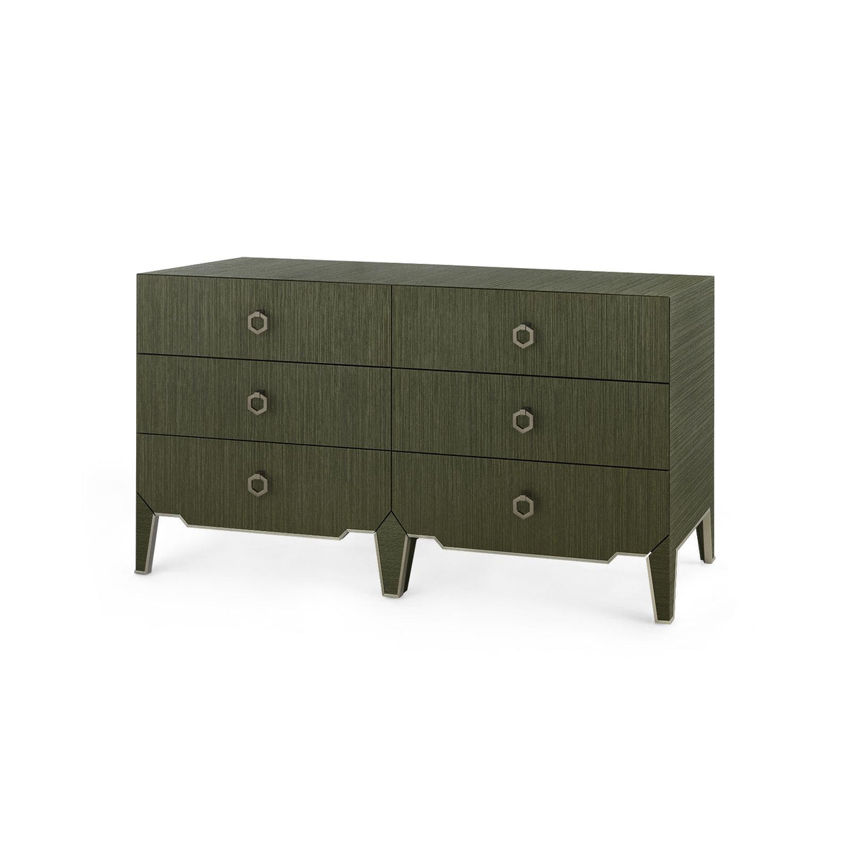 Villa & House Deep Olive Madeline Extra Large 6-Drawer