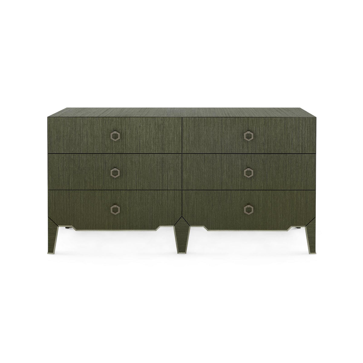 Villa & House Deep Olive Madeline Extra Large 6-Drawer