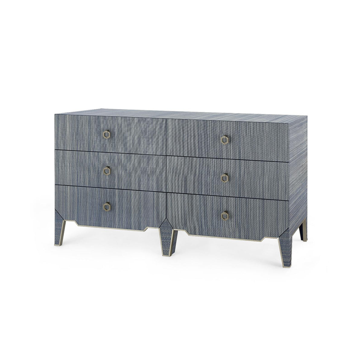 Villa & House Colonial Blue Shimmer Madeline Extra Large 6-Drawer
