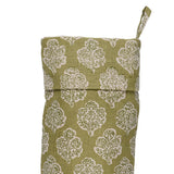 Schumacher Green 8" x 24" Manali Hand Print Stocking