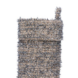 Schumacher Sparkling Silver 8" x 24" Tenue De Soirée Stocking