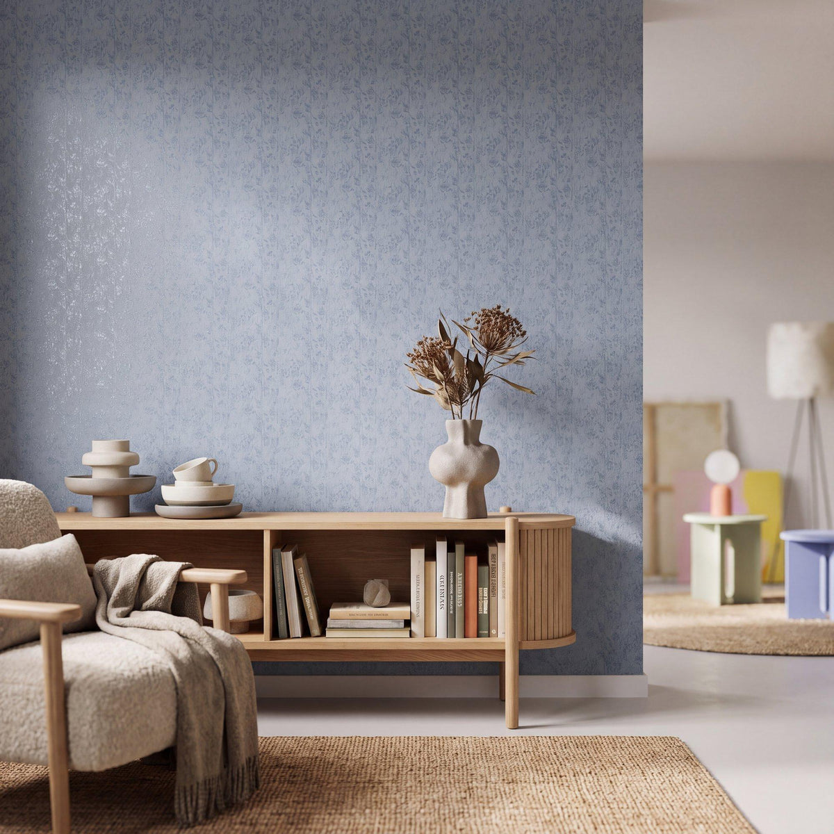 Galerie NT98016 New Touch Prism Blue Wallpaper NT98016 Blue Wallpaper