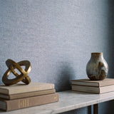 Galerie NT98025 New Touch Woven Texture Blue Wallpaper NT98025 Blue Wallpaper