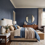 Galerie NT98035 New Touch Worn Tile Blue Wallpaper NT98035 Blue Wallpaper
