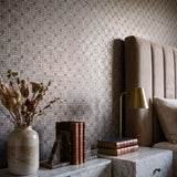 Galerie NT98035 New Touch Worn Tile Blue Wallpaper NT98035 Blue Wallpaper