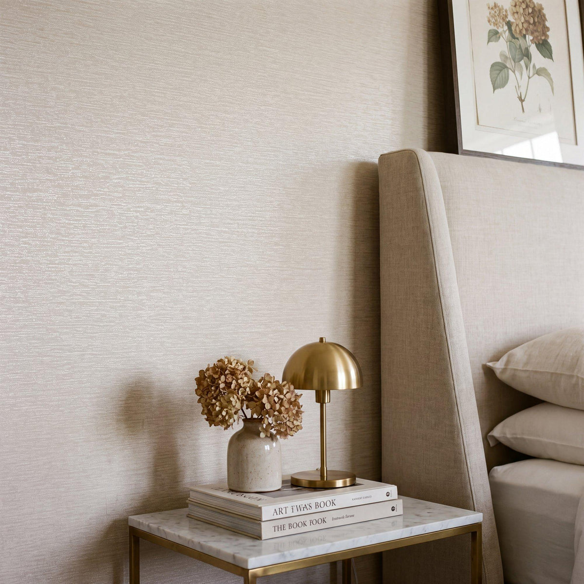 Galerie NT98036 New Touch Banded Dot Beige Wallpaper NT98036 Beige Wallpaper