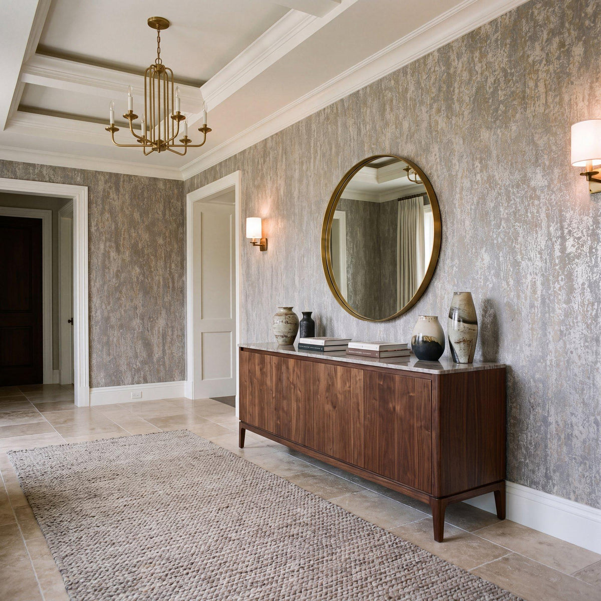 Galerie NT98044 New Touch Patina Beige Wallpaper NT98044 Beige Wallpaper