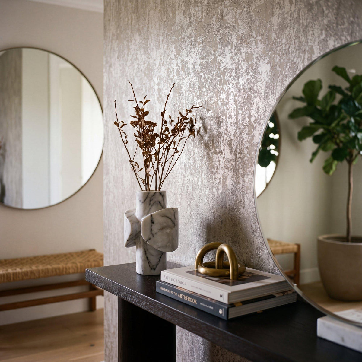 Galerie NT98045 New Touch Patina Silver Grey Wallpaper NT98045 Silver Grey Wallpaper