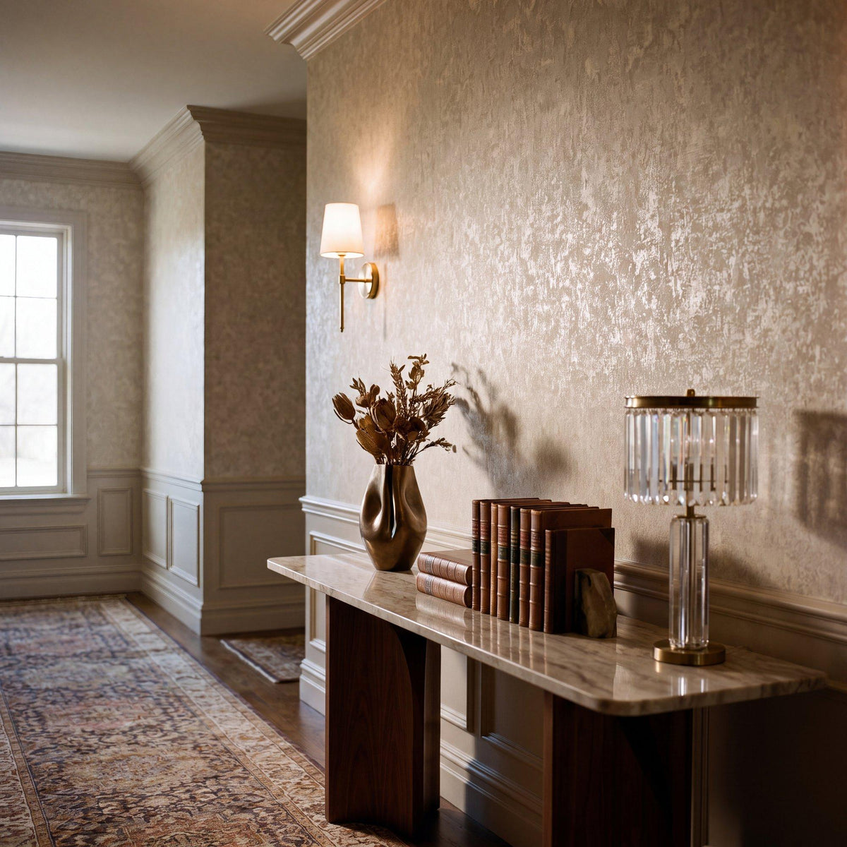 Galerie NT98055 New Touch Scratched Plaster Beige Wallpaper NT98055 Beige Wallpaper