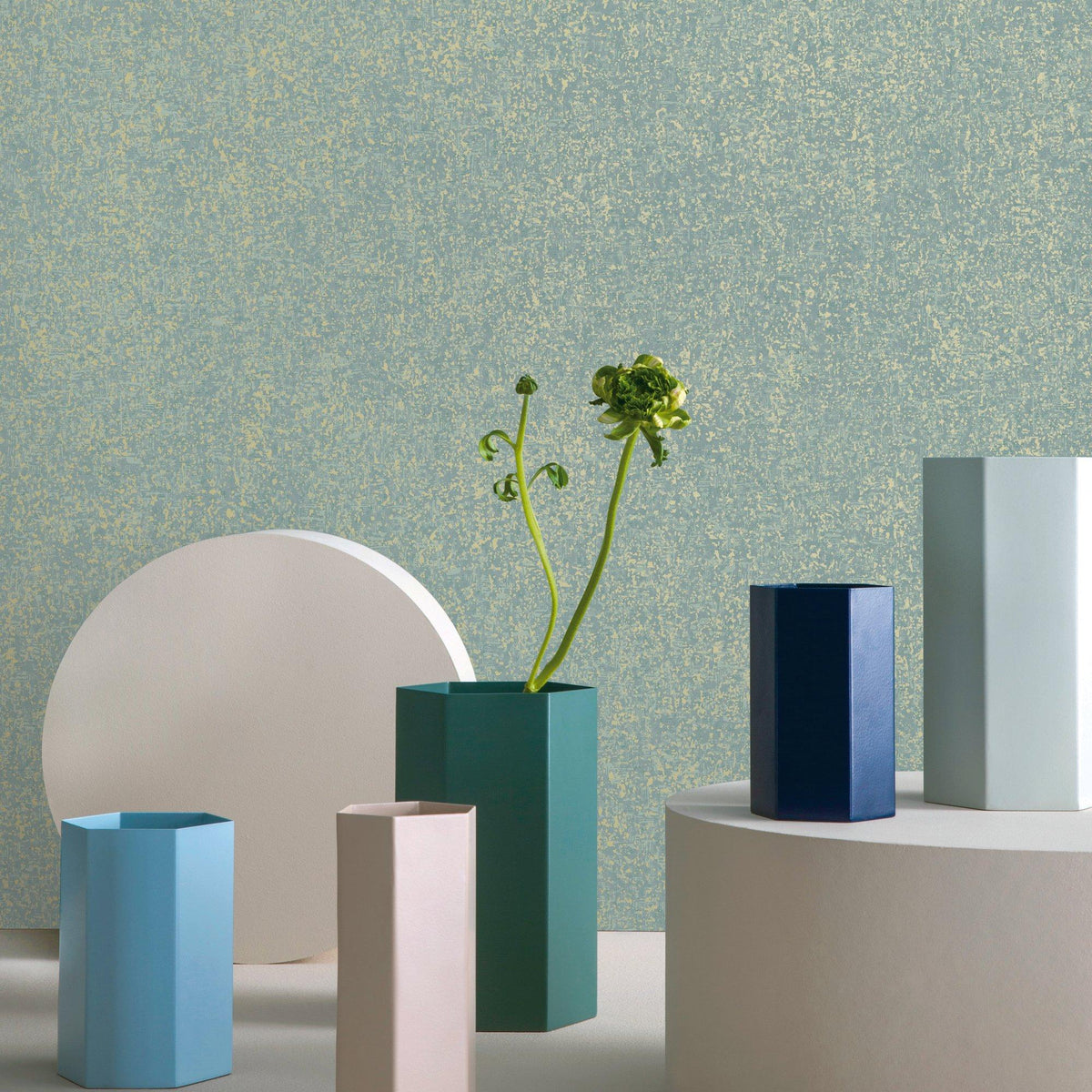 Galerie NT98064 New Touch Crackle Blue Wallpaper NT98064 Blue Wallpaper