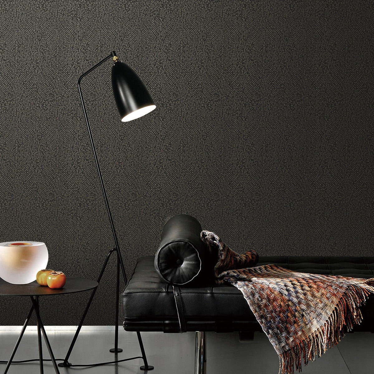 Galerie NT98073 New Touch Contour Black Wallpaper NT98073 Black Wallpaper