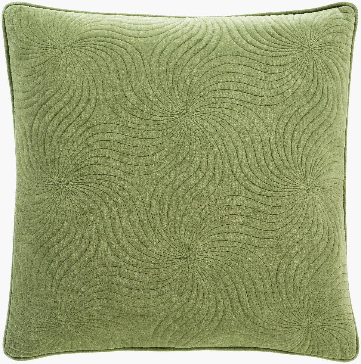 Surya Quilted Cotton Velvet QCV-007 18"L x 18"W Pillow Cover