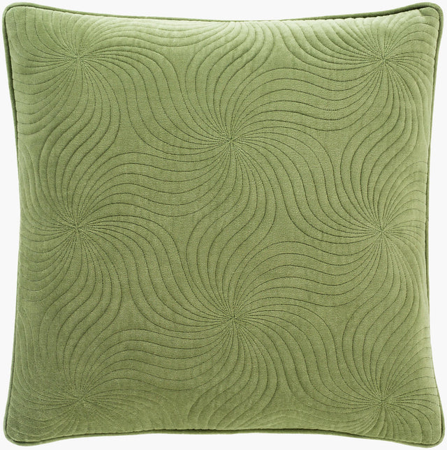Surya Quilted Cotton Velvet QCV-007 18"L x 18"W Pillow Cover
