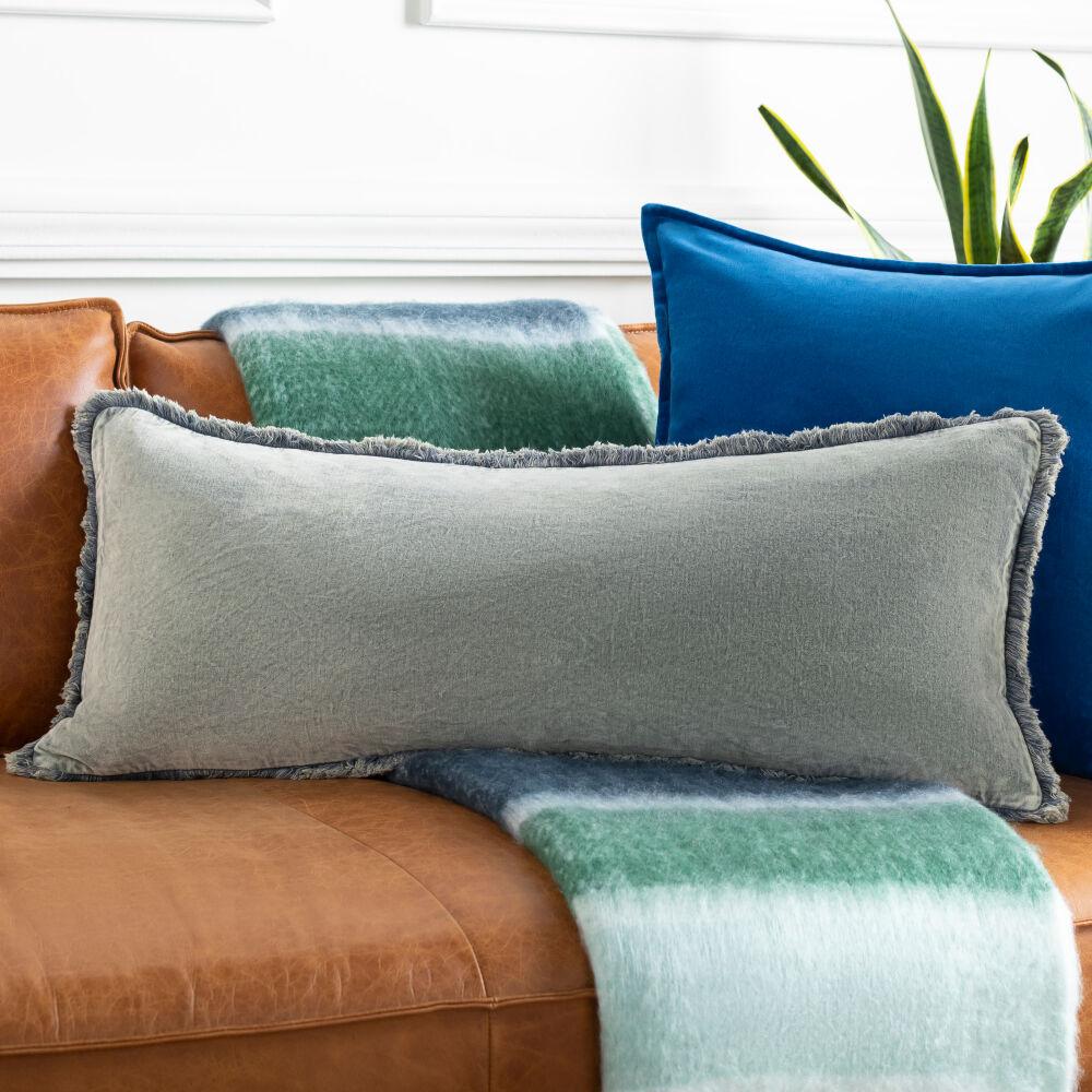 Surya Washed Cotton Velvet WCV-008 18"L x 18"W Pillow Cover