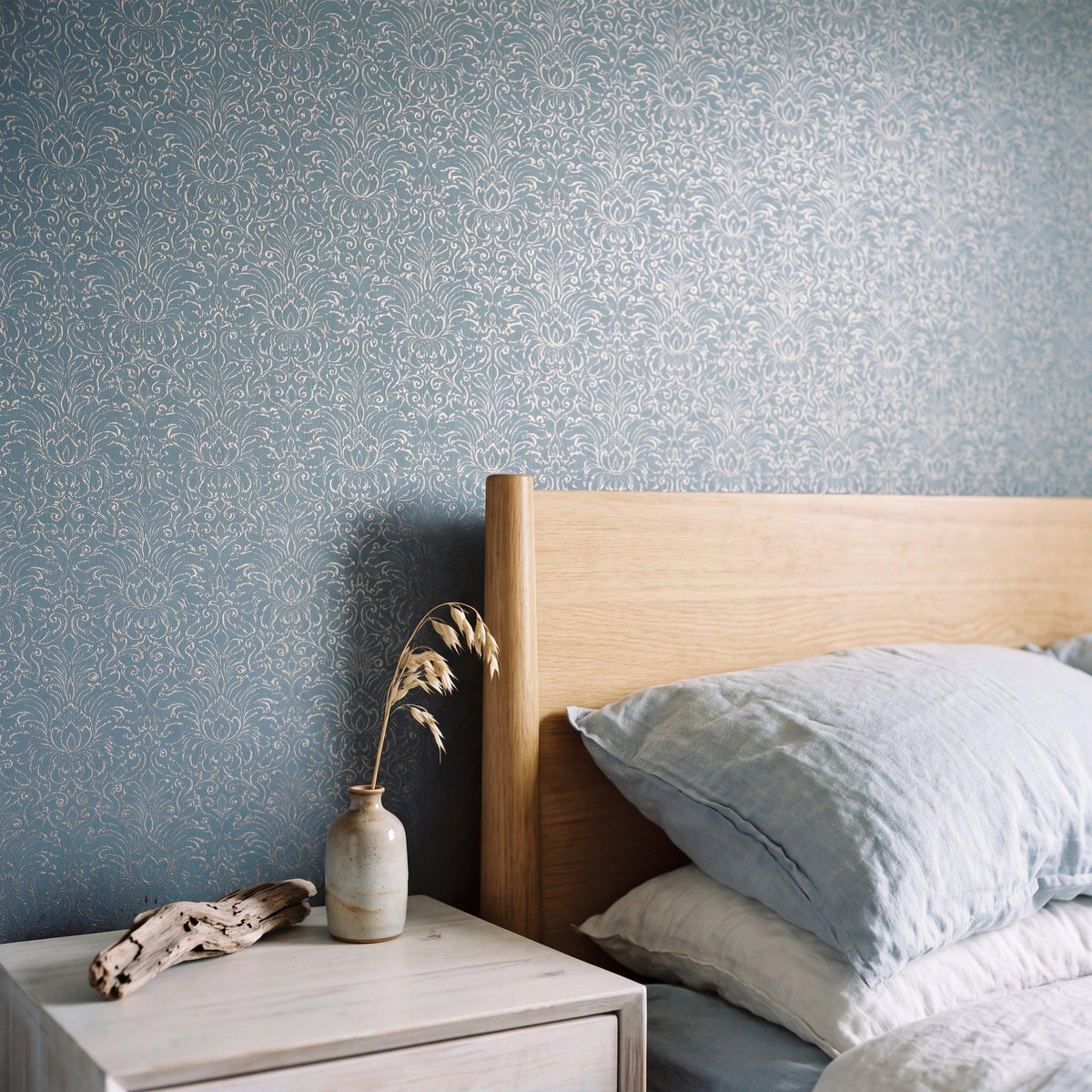 Galerie MX88003 Metallic FX 2 Damask Blue Wallpaper MX88003 Blue Wallpaper
