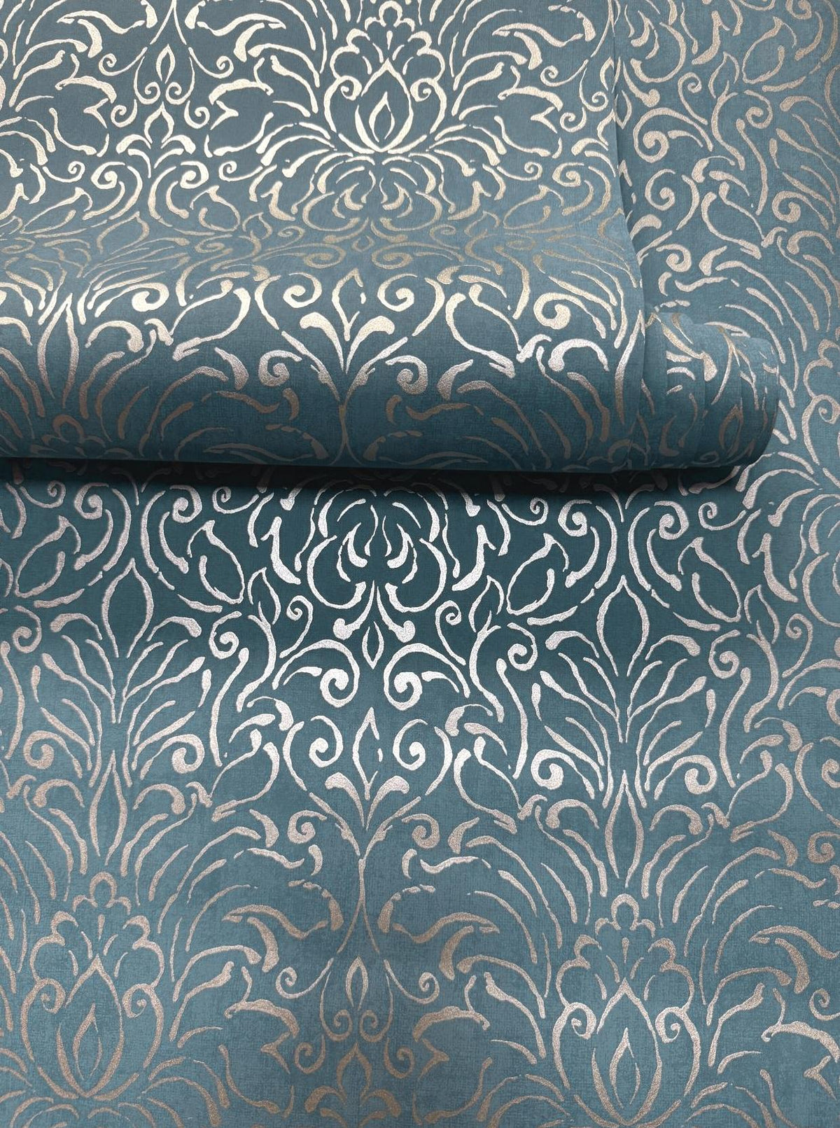 Galerie MX88003 Metallic FX 2 Damask Blue Wallpaper MX88003 Blue Wallpaper