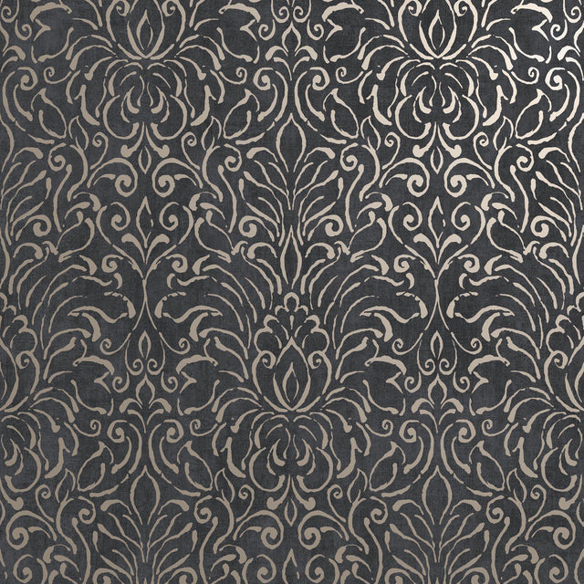 Galerie MX88005 Metallic FX 2 Damask Black Wallpaper MX88005 Black Wallpaper