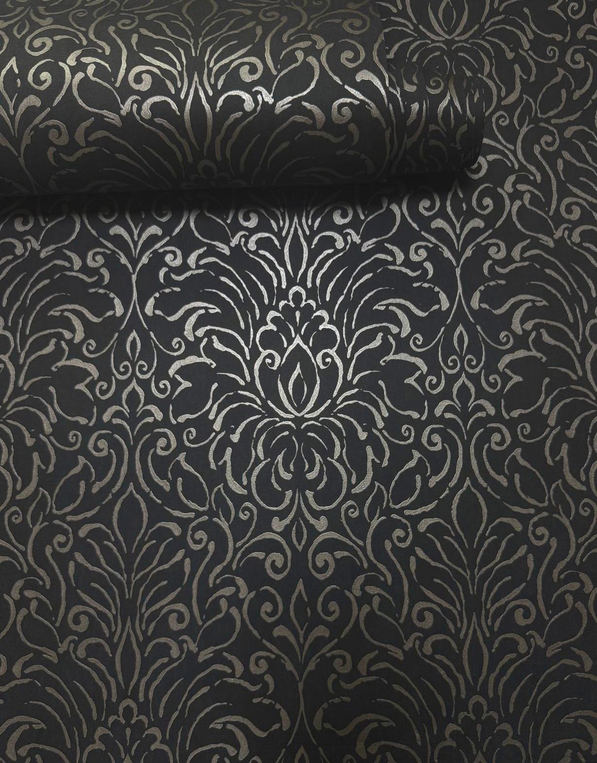 Galerie MX88005 Metallic FX 2 Damask Black Wallpaper MX88005 Black Wallpaper