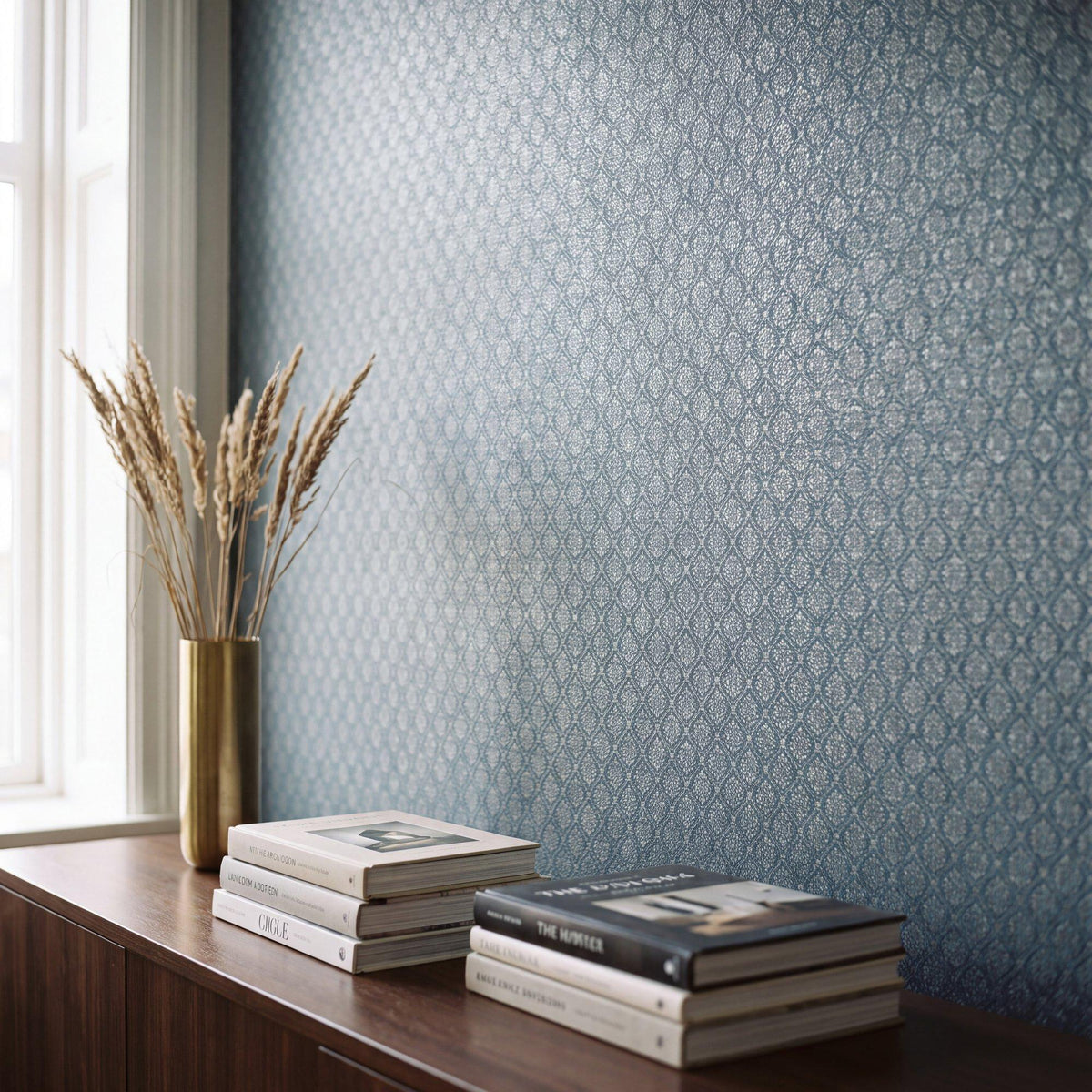 Galerie MX88017 Metallic FX 2 Diamond Damask Blue Wallpaper MX88017 Blue Wallpaper