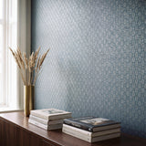 Galerie MX88017 Metallic FX 2 Diamond Damask Blue Wallpaper MX88017 Blue Wallpaper