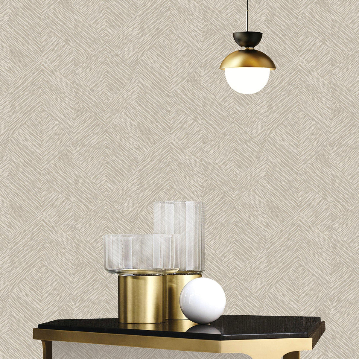 Galerie MX88021 Metallic FX 2 Stripe Geometric Beige Wallpaper MX88021 Beige Wallpaper