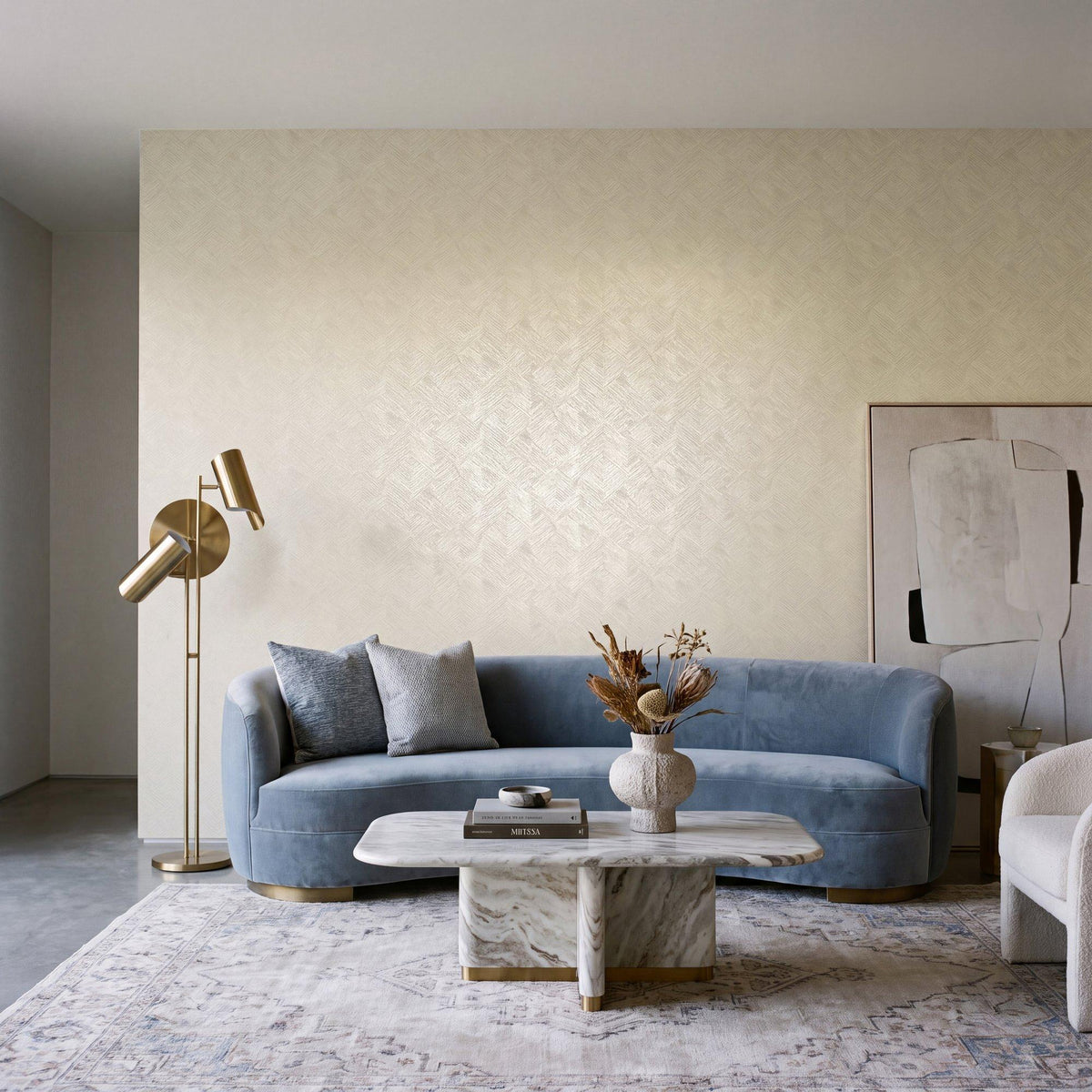 Galerie MX88022 Metallic FX 2 Stripe Geometric Cream Wallpaper MX88022 Cream Wallpaper