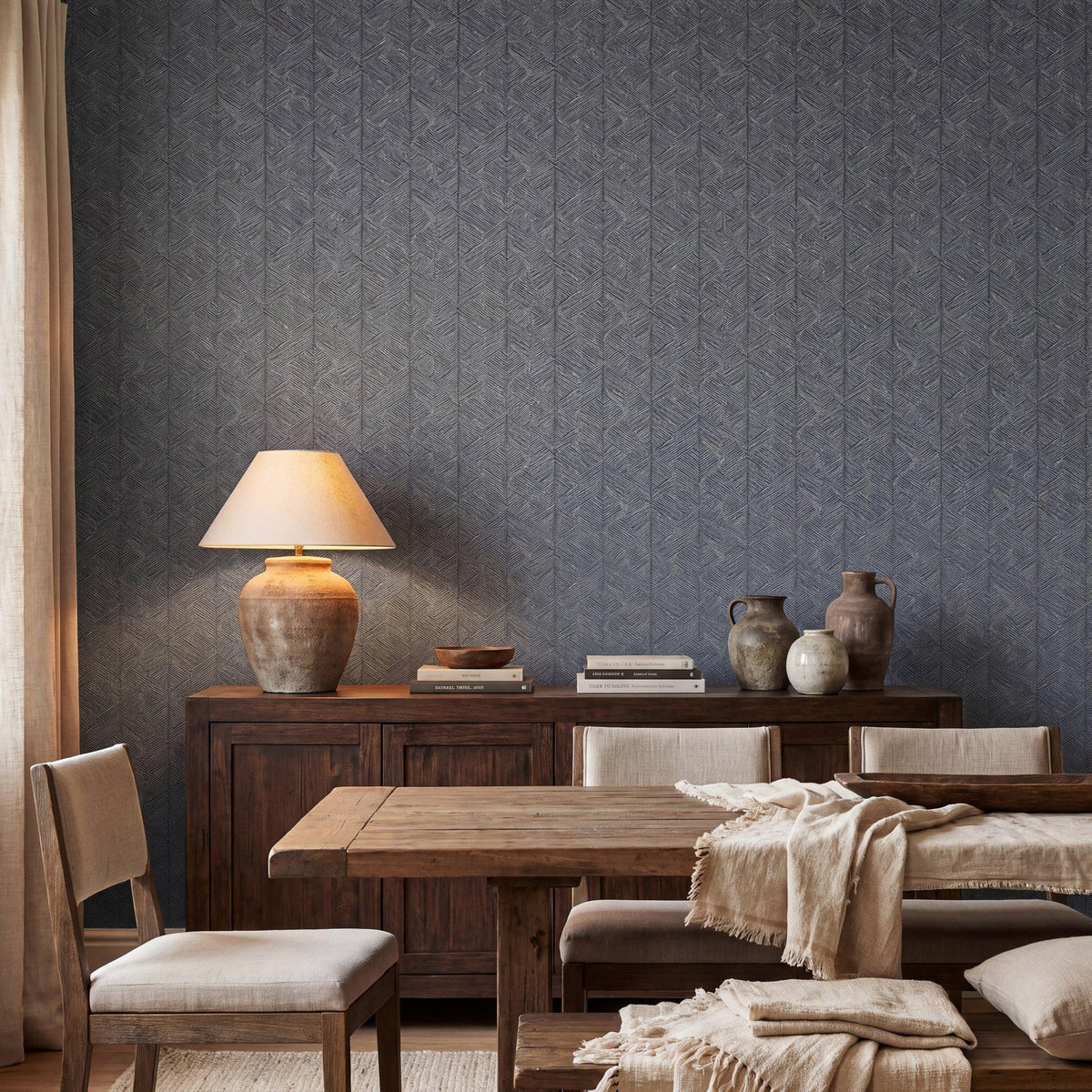 Galerie MX88026 Metallic FX 2 Stripe Geometric Blue Wallpaper MX88026 Blue Wallpaper