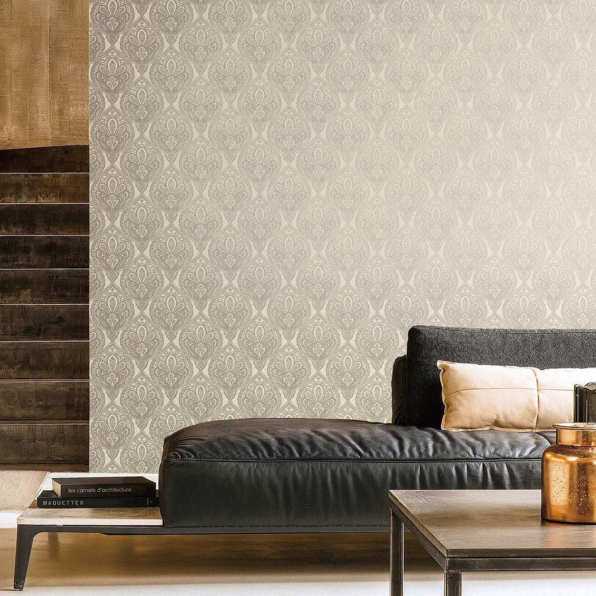Galerie MX88031 Metallic FX 2 Damask Cream Wallpaper MX88031 Cream Wallpaper