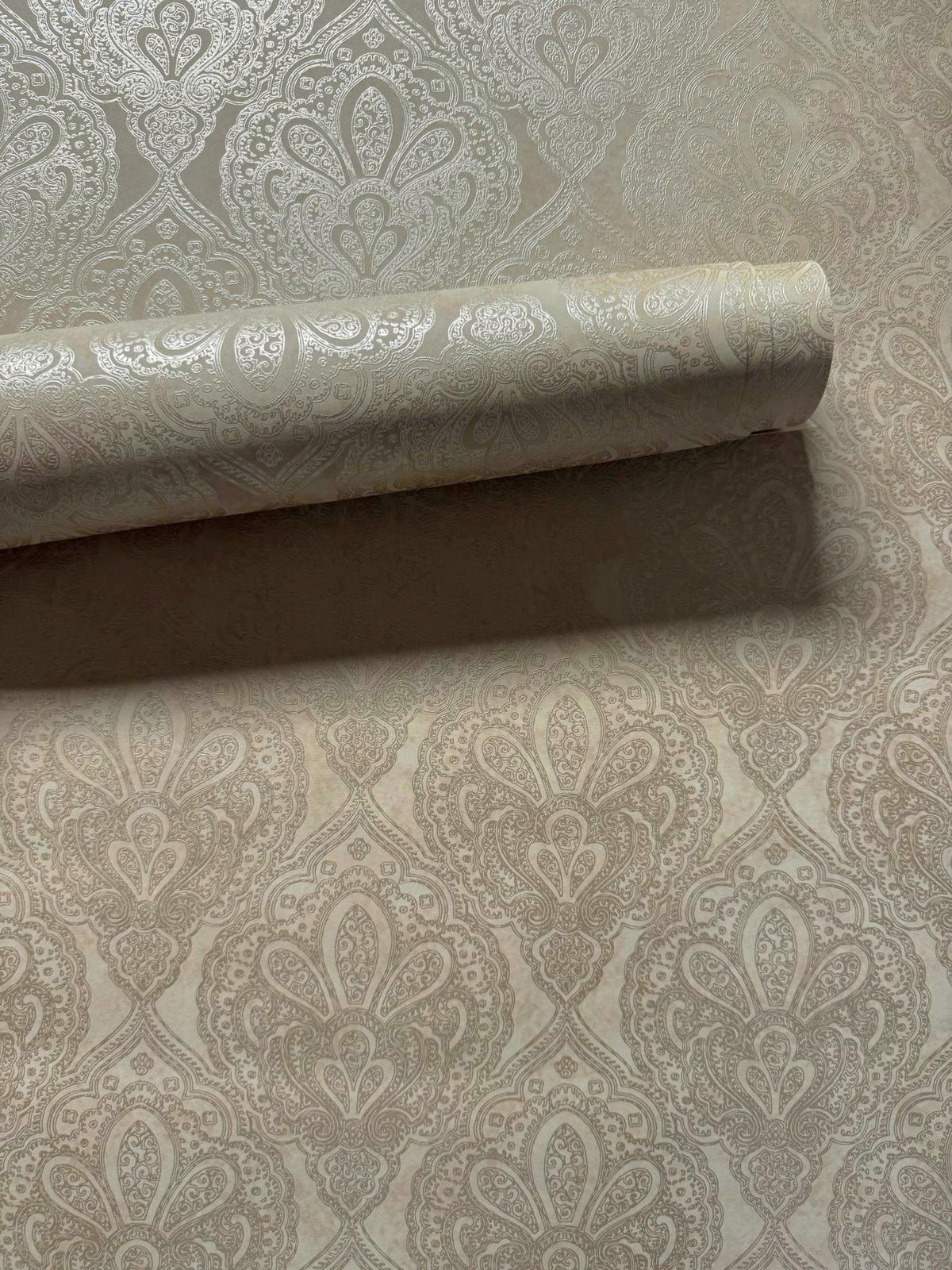 Galerie MX88033 Metallic FX 2 Damask Beige Wallpaper MX88033 Beige Wallpaper