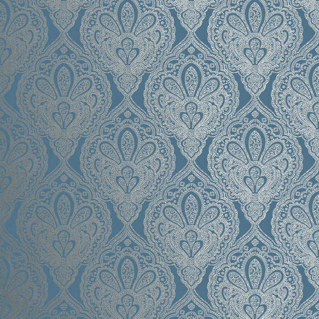 Galerie MX88034 Metallic FX 2 Damask Blue Wallpaper MX88034 Blue Wallpaper