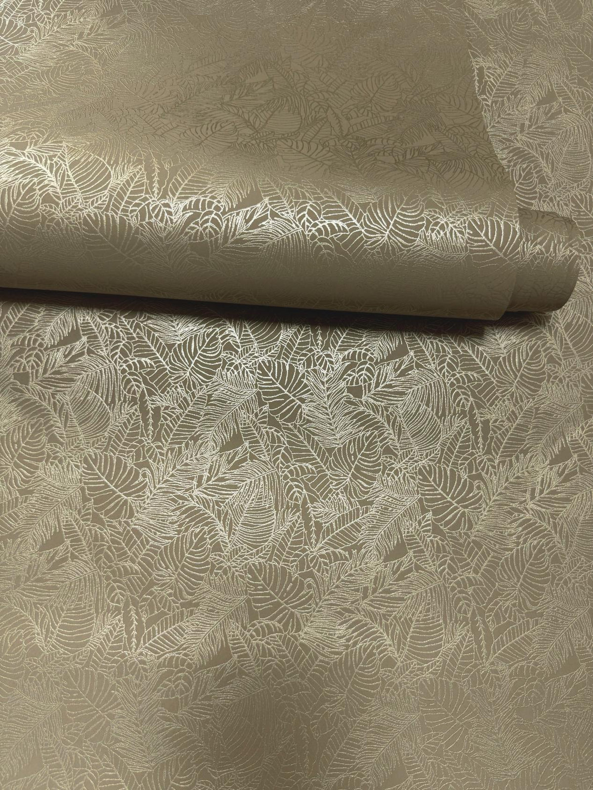 Galerie MX88043 Metallic FX 2 Shimmer Leaf Beige Wallpaper MX88043 Beige Wallpaper